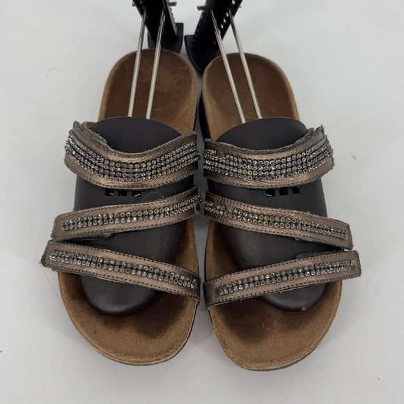 Vionic Pewter Women’s Double Strap Gray Metallic Sandal - Picture 2 of 8